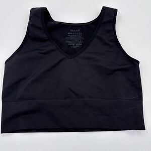 Spanx Look at Me Now Seamless Crop Top Bralette In Black Sz Medium